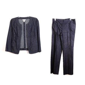 Ann Taylor LOFT Dressy Denim Pants Suit
